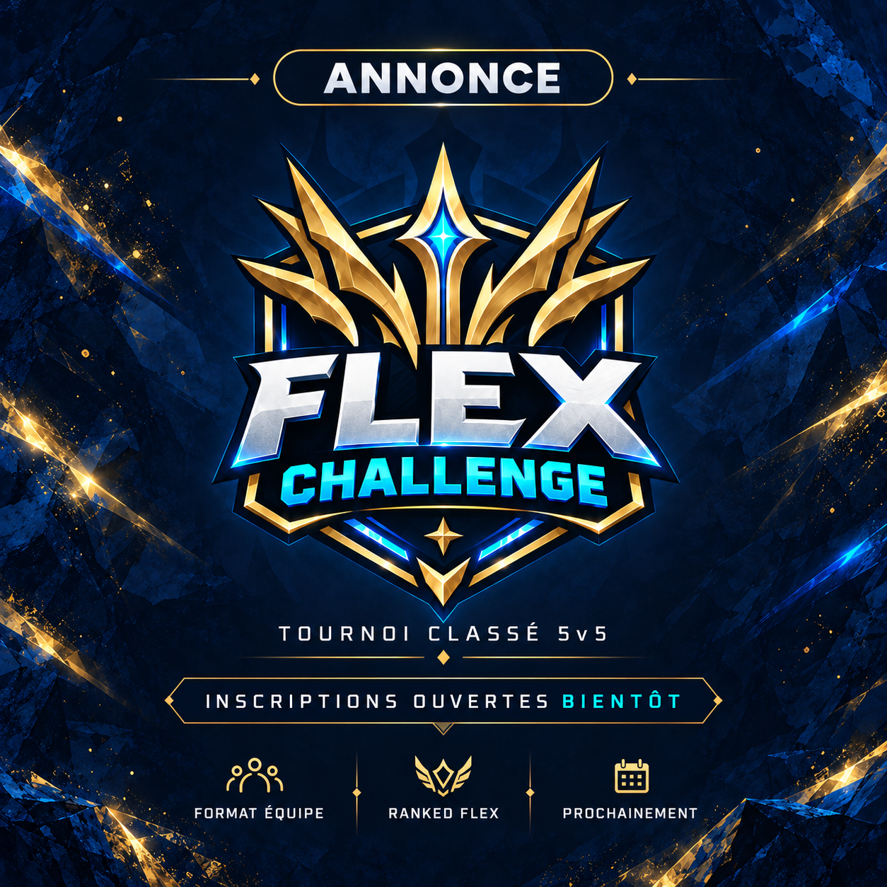 Affiche Flex Challenge, tournoi classé 5 contre 5